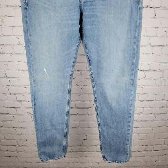 Rag & Bone Blue Denim Fit 2 Slim Straight Distressed Stretch Jeans 34x32 - Picture 9 of 16